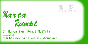 marta rumpl business card